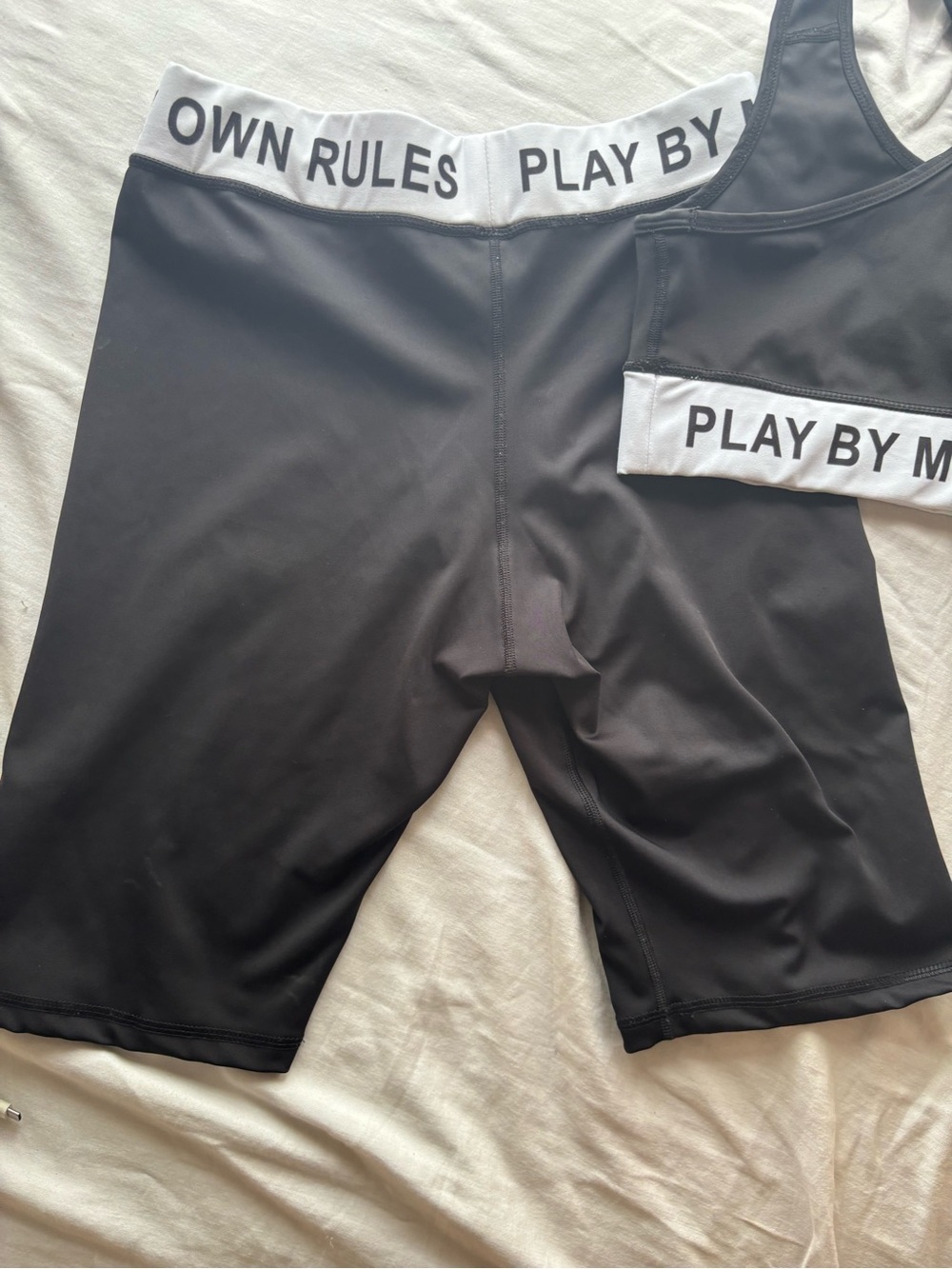 Play By My Own Rules Black Sports Bra & Biker Shorts Set - Picture 5 of 6